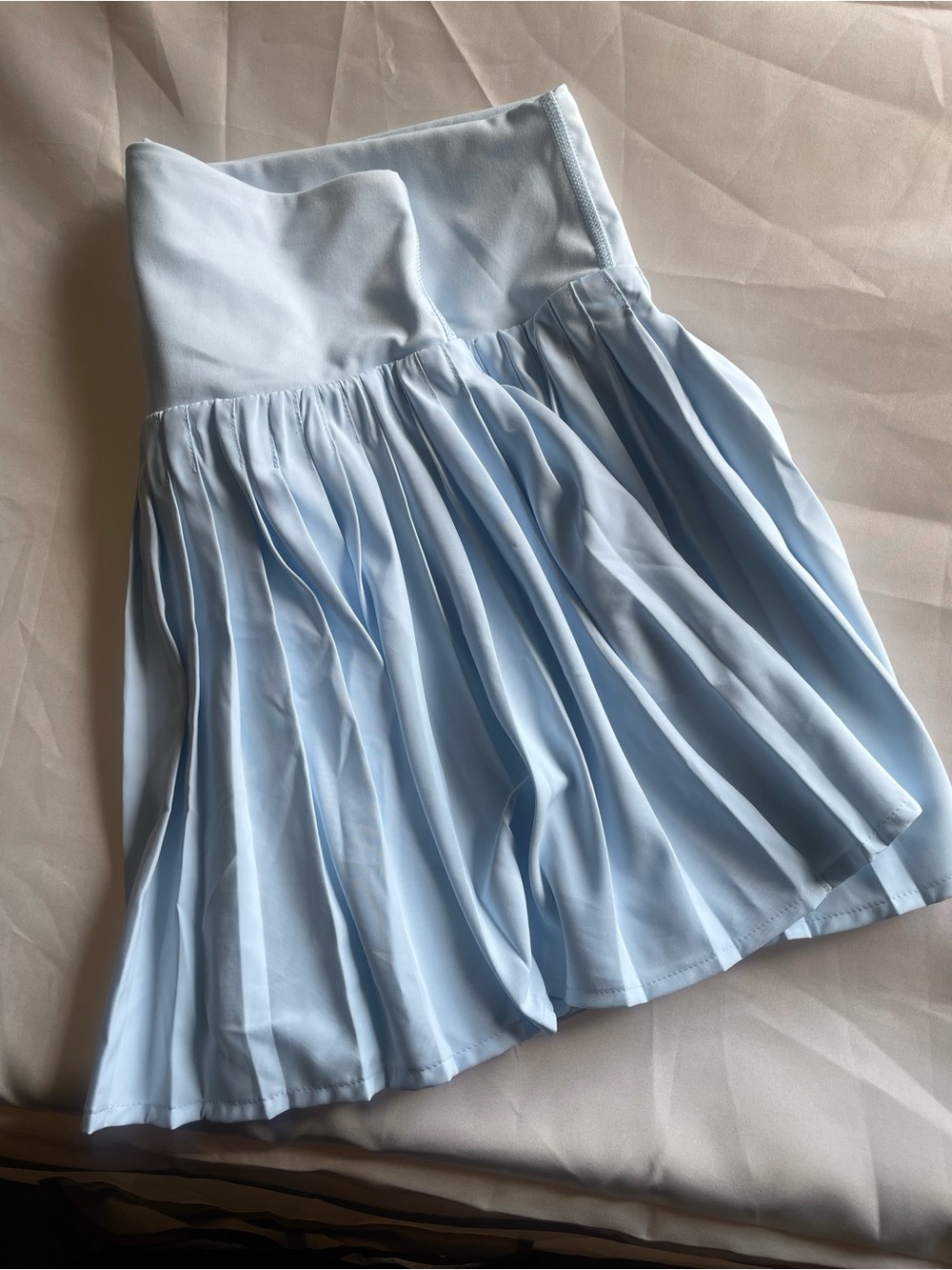 Light Blue Pleated tennis Skirt
